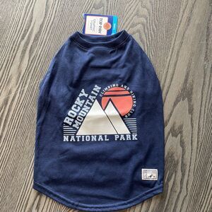 Top Paw Dog S Graphic Print T-Shirt Blue Rocky Mountain National Park